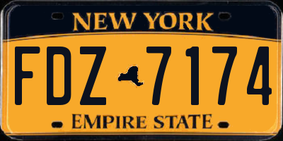 NY license plate FDZ7174