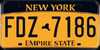 NY license plate FDZ7186