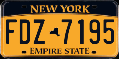 NY license plate FDZ7195