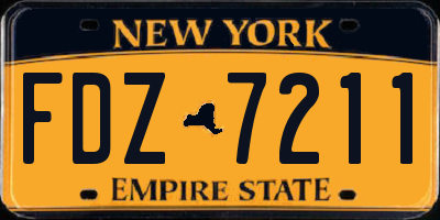 NY license plate FDZ7211