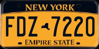 NY license plate FDZ7220
