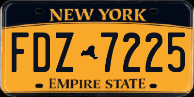 NY license plate FDZ7225