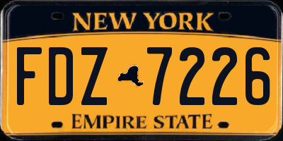 NY license plate FDZ7226