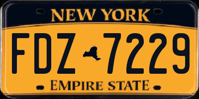 NY license plate FDZ7229