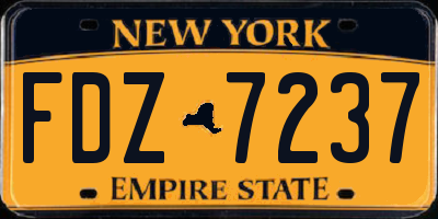 NY license plate FDZ7237