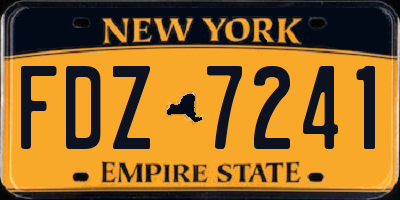 NY license plate FDZ7241