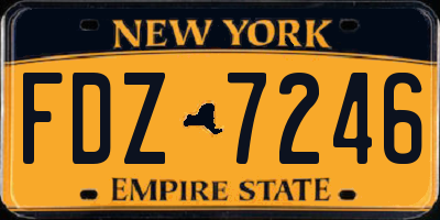 NY license plate FDZ7246