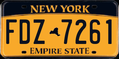 NY license plate FDZ7261