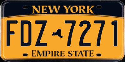 NY license plate FDZ7271