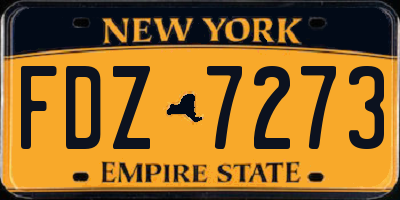 NY license plate FDZ7273