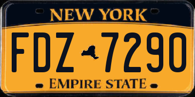 NY license plate FDZ7290