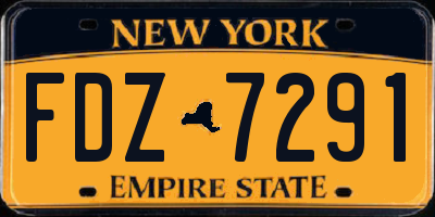 NY license plate FDZ7291