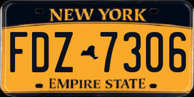 NY license plate FDZ7306