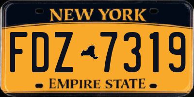 NY license plate FDZ7319