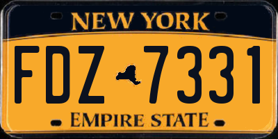 NY license plate FDZ7331