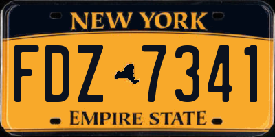 NY license plate FDZ7341