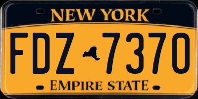 NY license plate FDZ7370