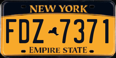 NY license plate FDZ7371