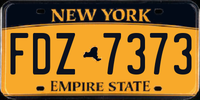 NY license plate FDZ7373
