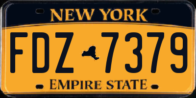 NY license plate FDZ7379
