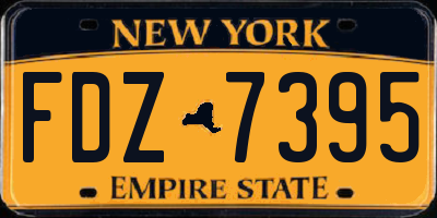 NY license plate FDZ7395