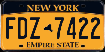NY license plate FDZ7422