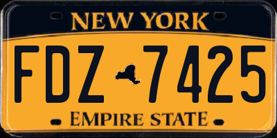 NY license plate FDZ7425