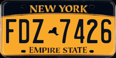 NY license plate FDZ7426