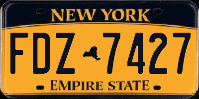 NY license plate FDZ7427