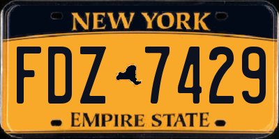NY license plate FDZ7429