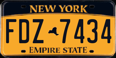 NY license plate FDZ7434