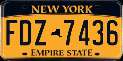 NY license plate FDZ7436