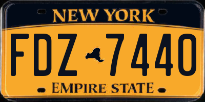 NY license plate FDZ7440