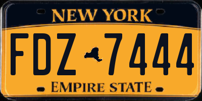 NY license plate FDZ7444