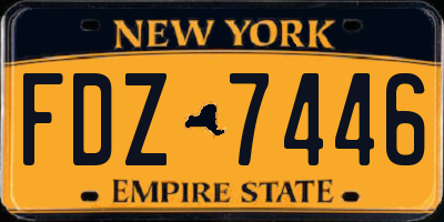 NY license plate FDZ7446