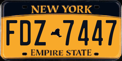 NY license plate FDZ7447