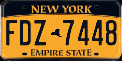 NY license plate FDZ7448