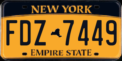 NY license plate FDZ7449