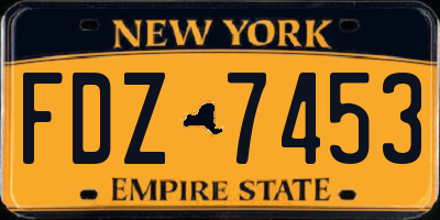 NY license plate FDZ7453