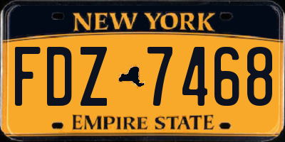 NY license plate FDZ7468