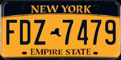 NY license plate FDZ7479