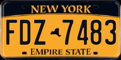 NY license plate FDZ7483