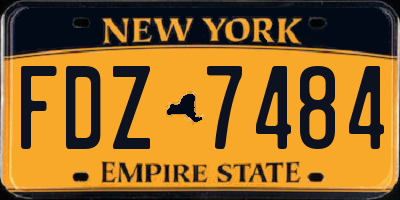 NY license plate FDZ7484