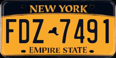 NY license plate FDZ7491