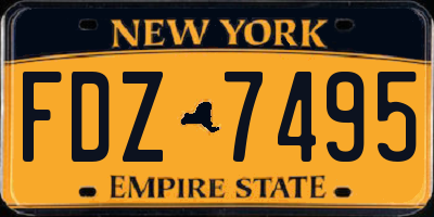 NY license plate FDZ7495