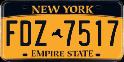NY license plate FDZ7517