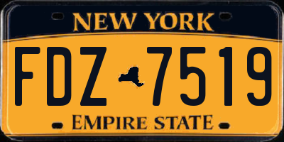 NY license plate FDZ7519