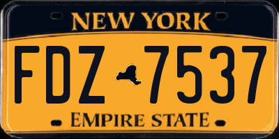NY license plate FDZ7537