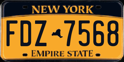 NY license plate FDZ7568