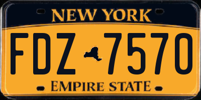 NY license plate FDZ7570